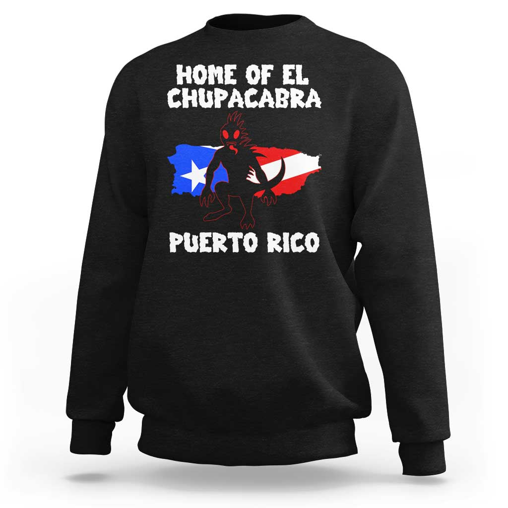 Chupacabra Sweatshirt Home Of Puerto Rico Legend Gothic Horror Gift - Wonder Print Shop