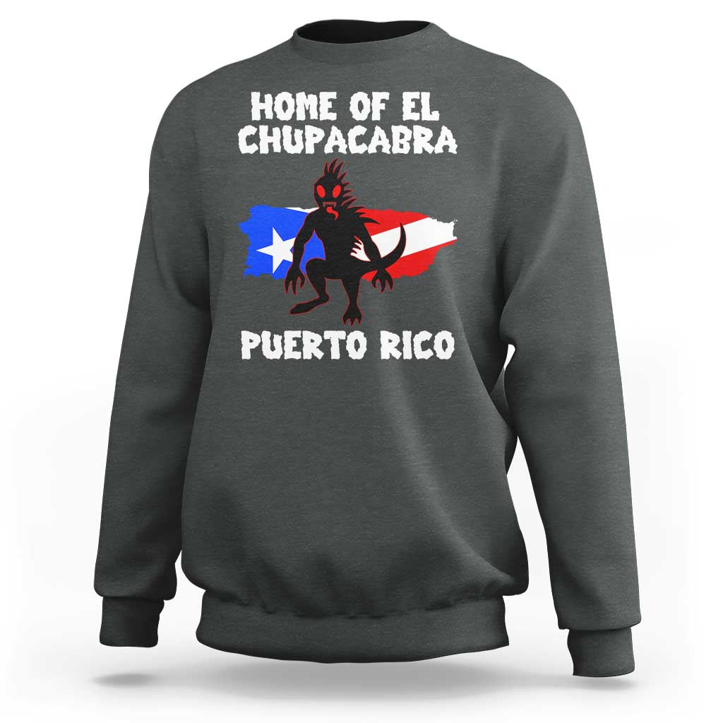 Chupacabra Sweatshirt Home Of Puerto Rico Legend Gothic Horror Gift - Wonder Print Shop