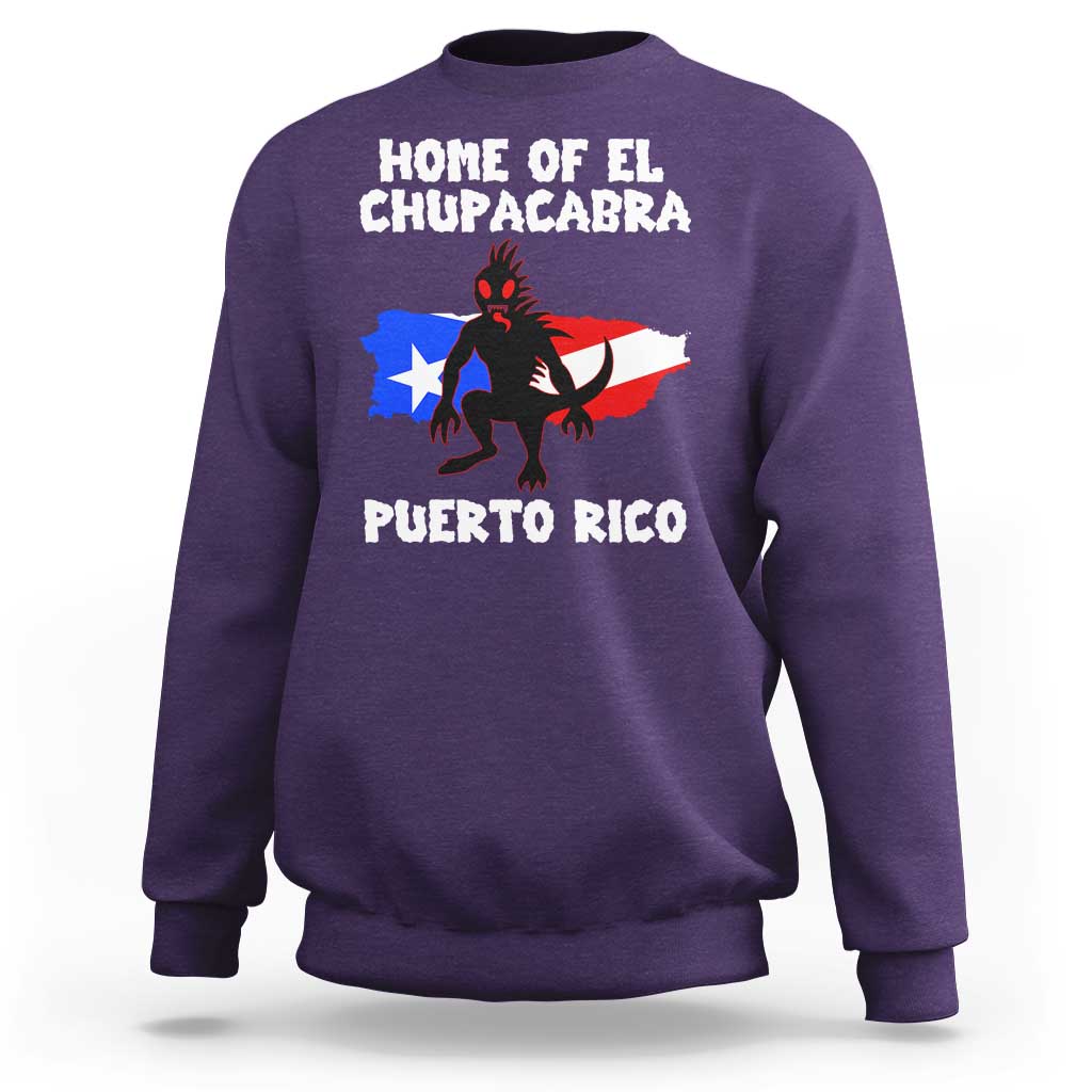 Chupacabra Sweatshirt Home Of Puerto Rico Legend Gothic Horror Gift - Wonder Print Shop