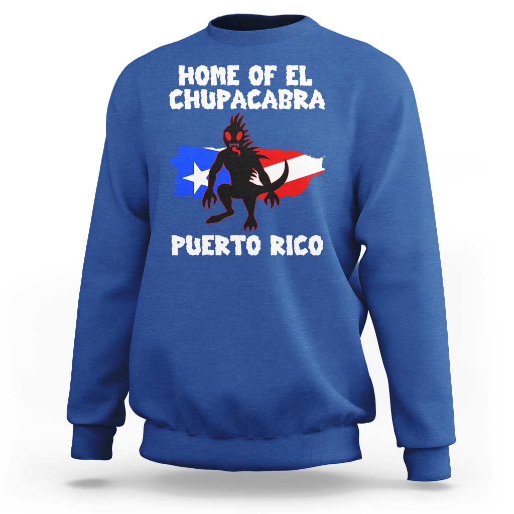 Chupacabra Sweatshirt Home Of Puerto Rico Legend Gothic Horror Gift - Wonder Print Shop