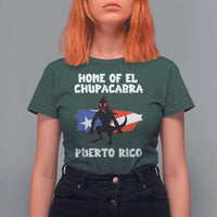 Chupacabra T Shirt For Women Home Of Puerto Rico Legend Gothic Horror Gift - Wonder Print Shop