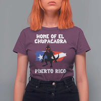 Chupacabra T Shirt For Women Home Of Puerto Rico Legend Gothic Horror Gift - Wonder Print Shop