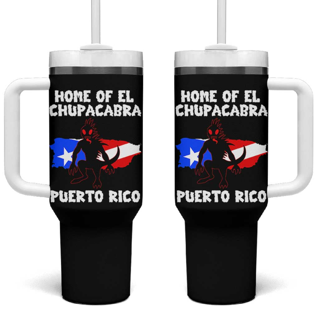 Chupacabra Tumbler With Handle Home Of Puerto Rico Legend Gothic Horror Gift