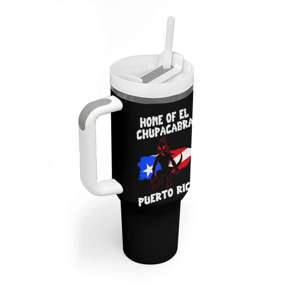 Chupacabra Tumbler With Handle Home Of Puerto Rico Legend Gothic Horror Gift