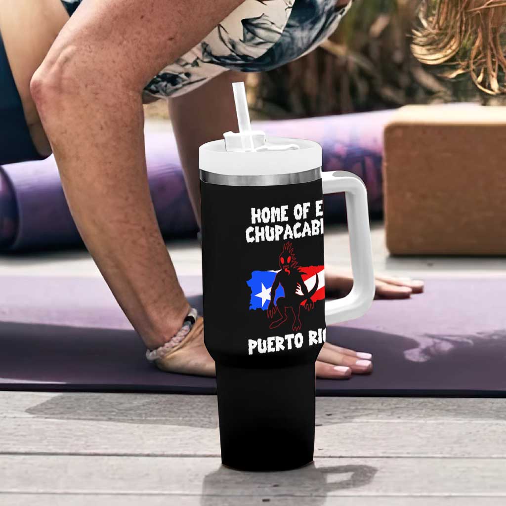 Chupacabra Tumbler With Handle Home Of Puerto Rico Legend Gothic Horror Gift
