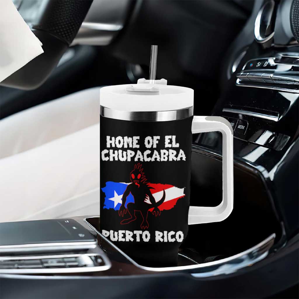 Chupacabra Tumbler With Handle Home Of Puerto Rico Legend Gothic Horror Gift