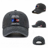 Chupacabra Washed Cotton Baseball Cap Home Of Puerto Rico Legend Gothic Horror Gift