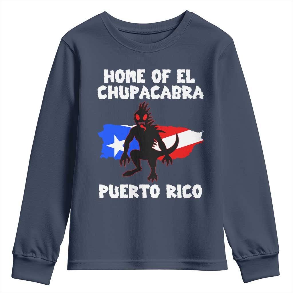 Chupacabra Youth Sweatshirt Home Of Puerto Rico Legend Gothic Horror Gift - Wonder Print Shop