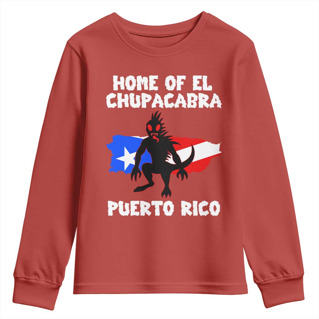 Chupacabra Youth Sweatshirt Home Of Puerto Rico Legend Gothic Horror Gift - Wonder Print Shop