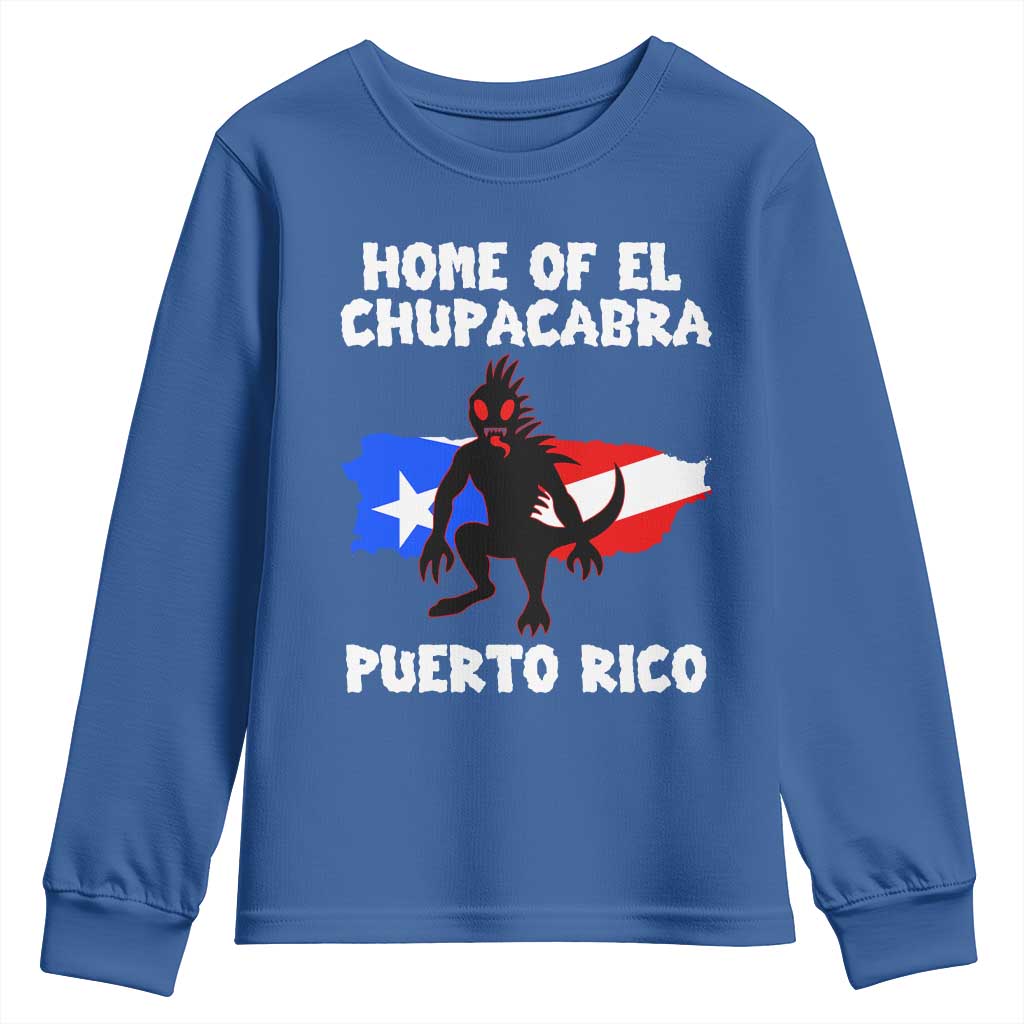 Chupacabra Youth Sweatshirt Home Of Puerto Rico Legend Gothic Horror Gift - Wonder Print Shop