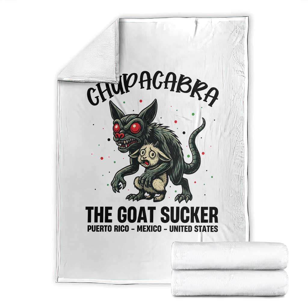 Chupacabra Throw Blanket The Goat Sucker Vintage Horror Cryptid Gift - Wonder Print Shop