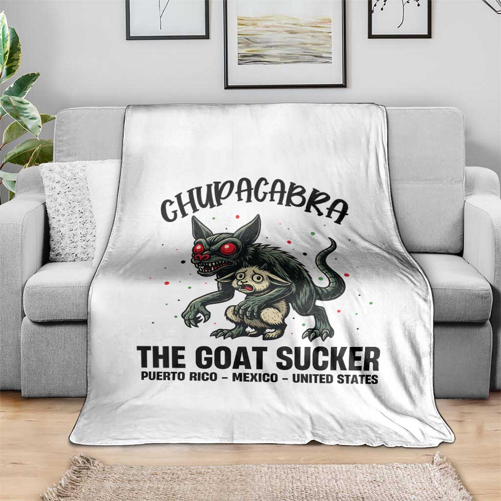 Chupacabra Throw Blanket The Goat Sucker Vintage Horror Cryptid Gift - Wonder Print Shop