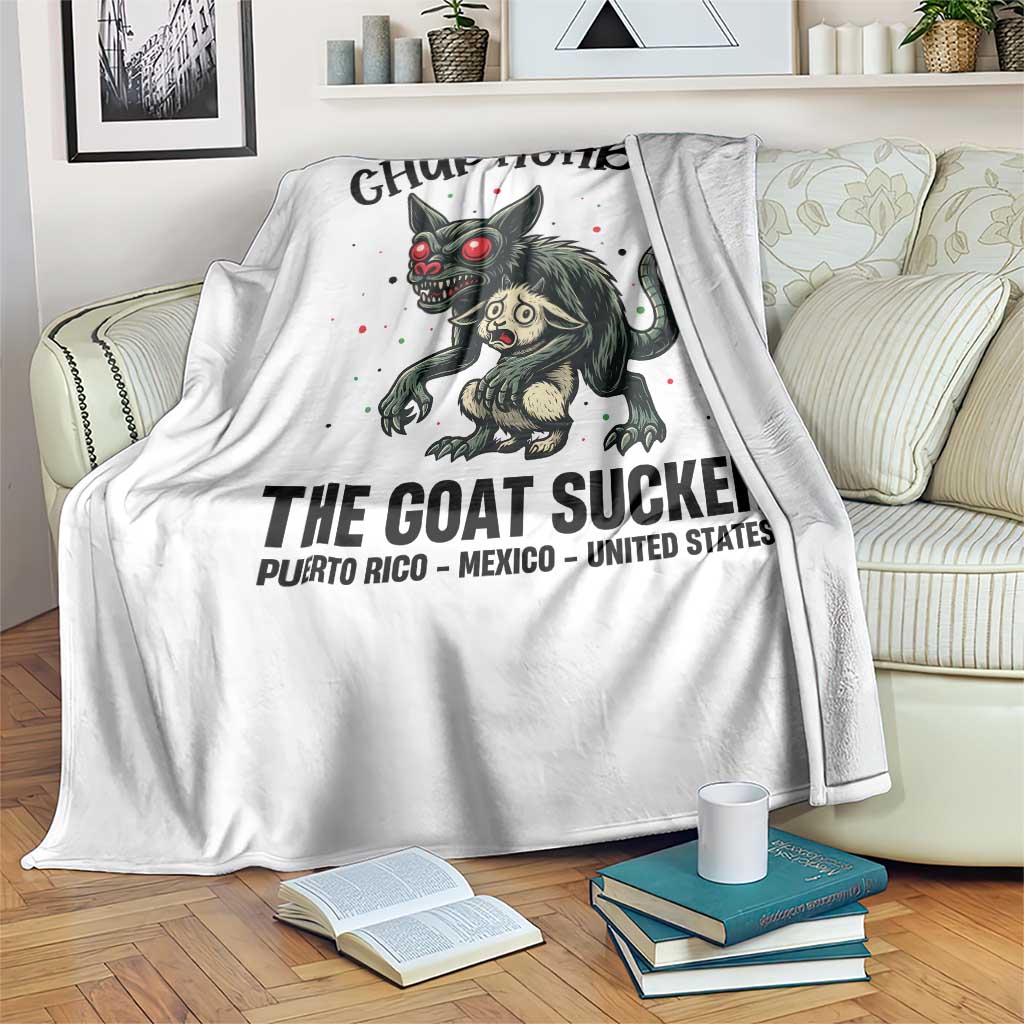 Chupacabra Throw Blanket The Goat Sucker Vintage Horror Cryptid Gift - Wonder Print Shop