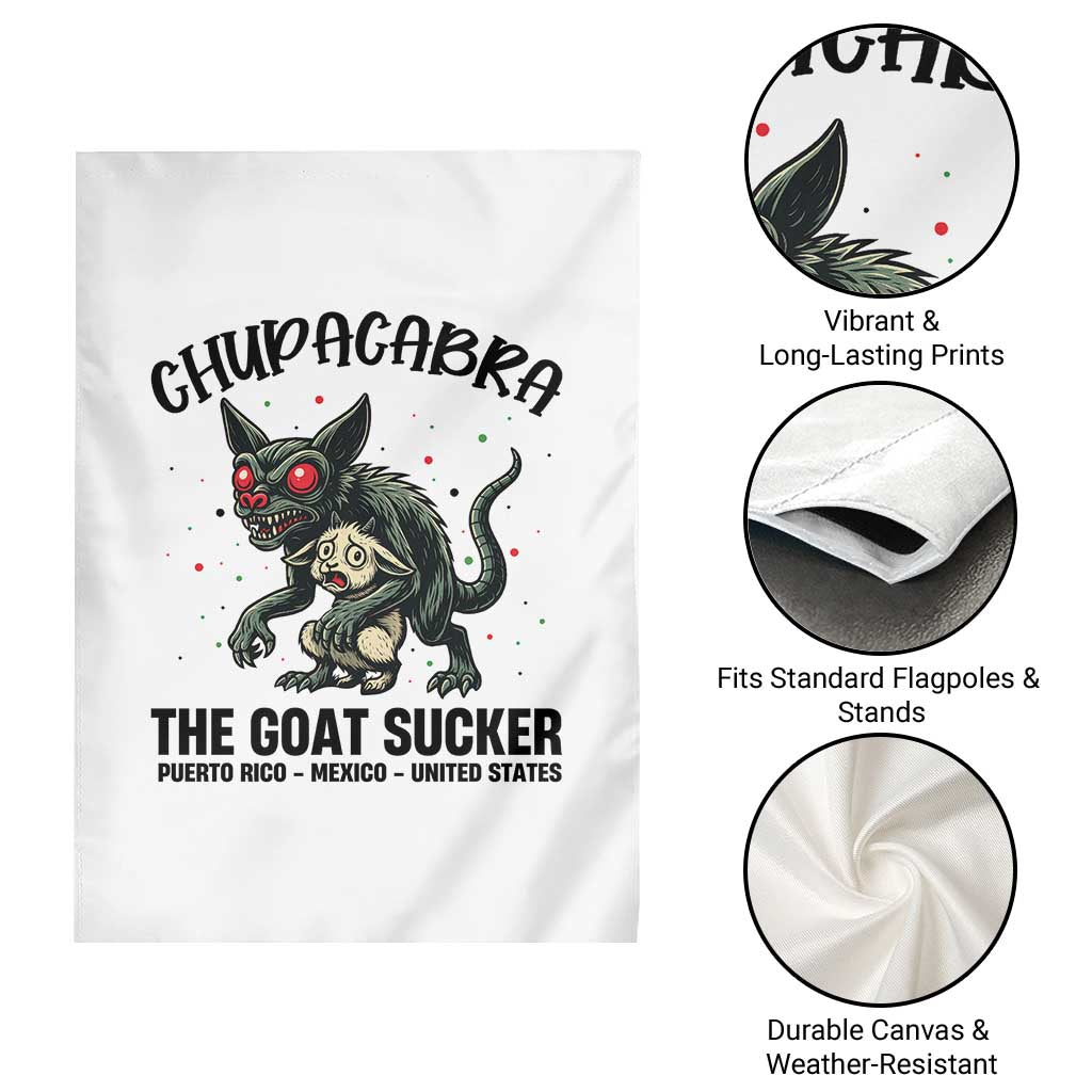 Chupacabra Garden Flag The Goat Sucker Vintage Horror Cryptid Gift - Wonder Print Shop