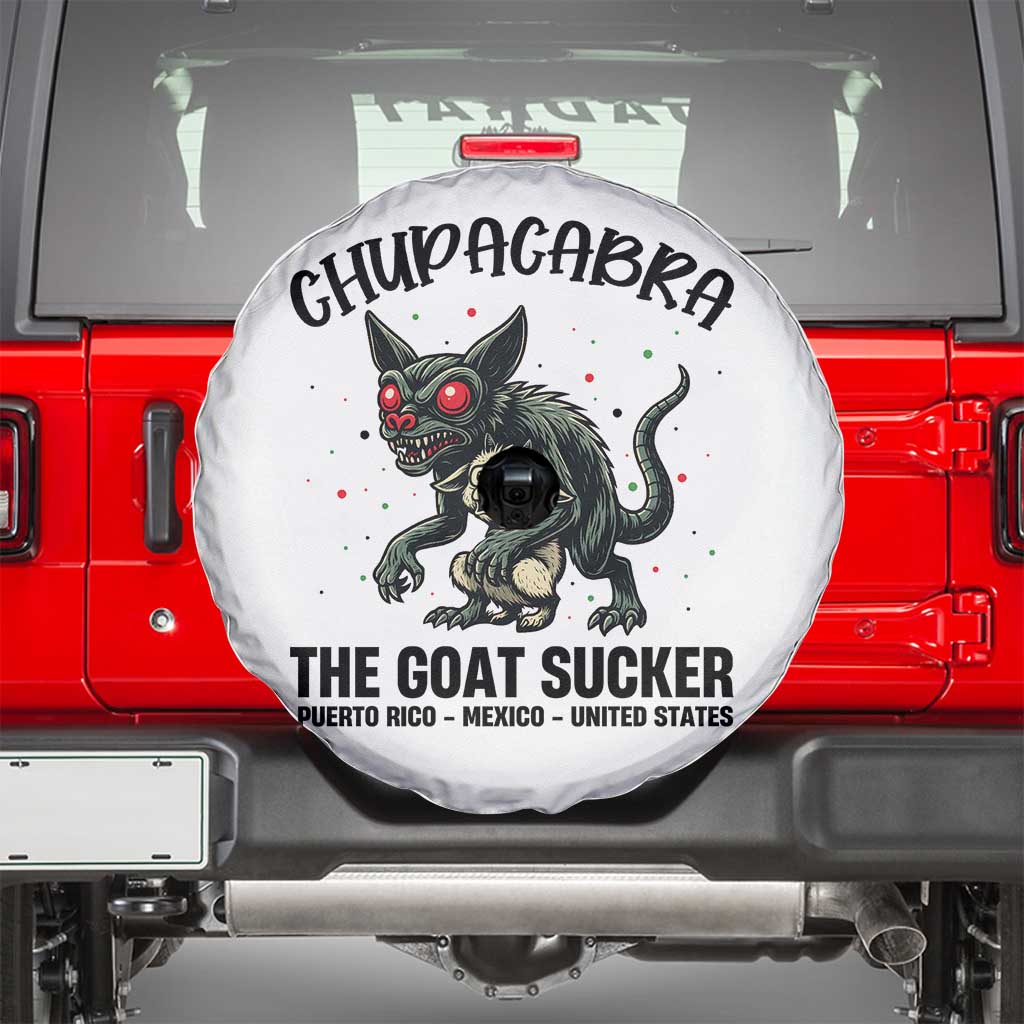 Chupacabra Spare Tire Cover The Goat Sucker Vintage Horror Cryptid Gift - Wonder Print Shop