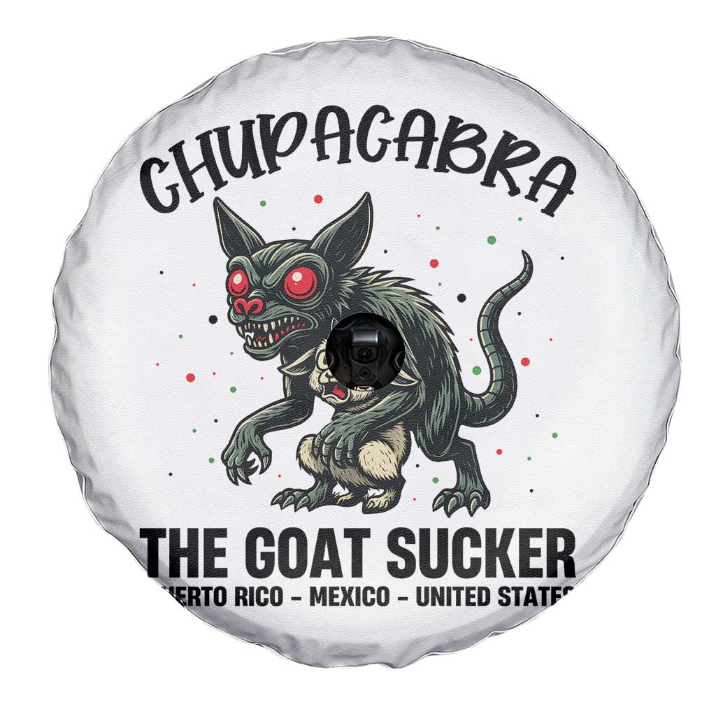 Chupacabra Spare Tire Cover The Goat Sucker Vintage Horror Cryptid Gift - Wonder Print Shop