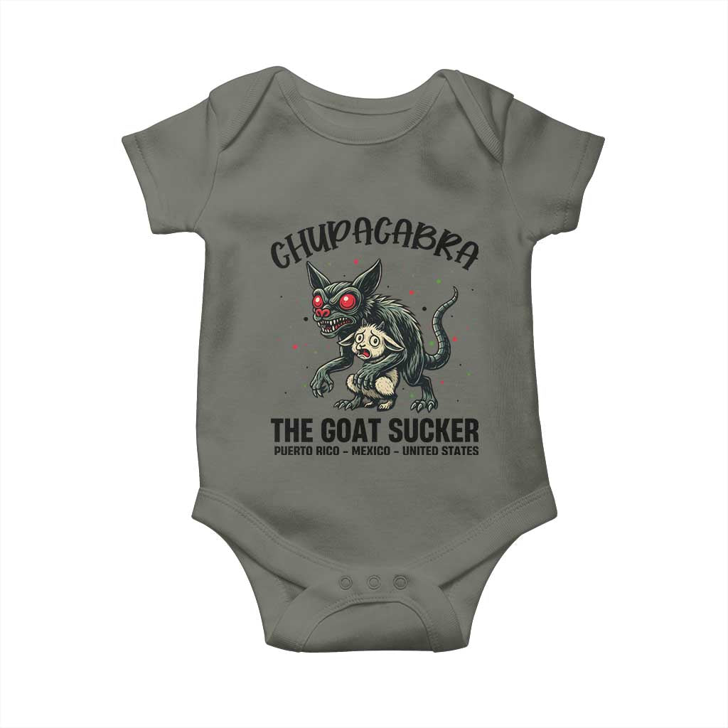 Chupacabra Baby Onesie The Goat Sucker Vintage Horror Cryptid Gift - Wonder Print Shop