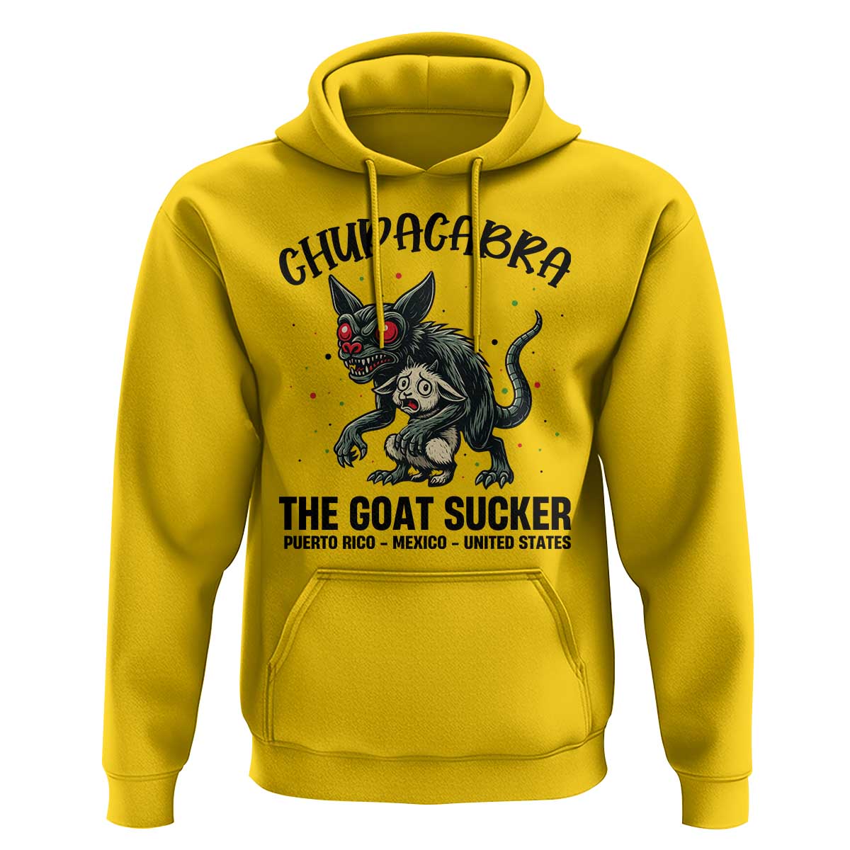Chupacabra Hoodie The Goat Sucker Vintage Horror Cryptid Gift - Wonder Print Shop