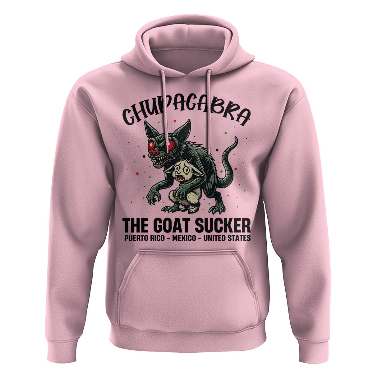 Chupacabra Hoodie The Goat Sucker Vintage Horror Cryptid Gift - Wonder Print Shop