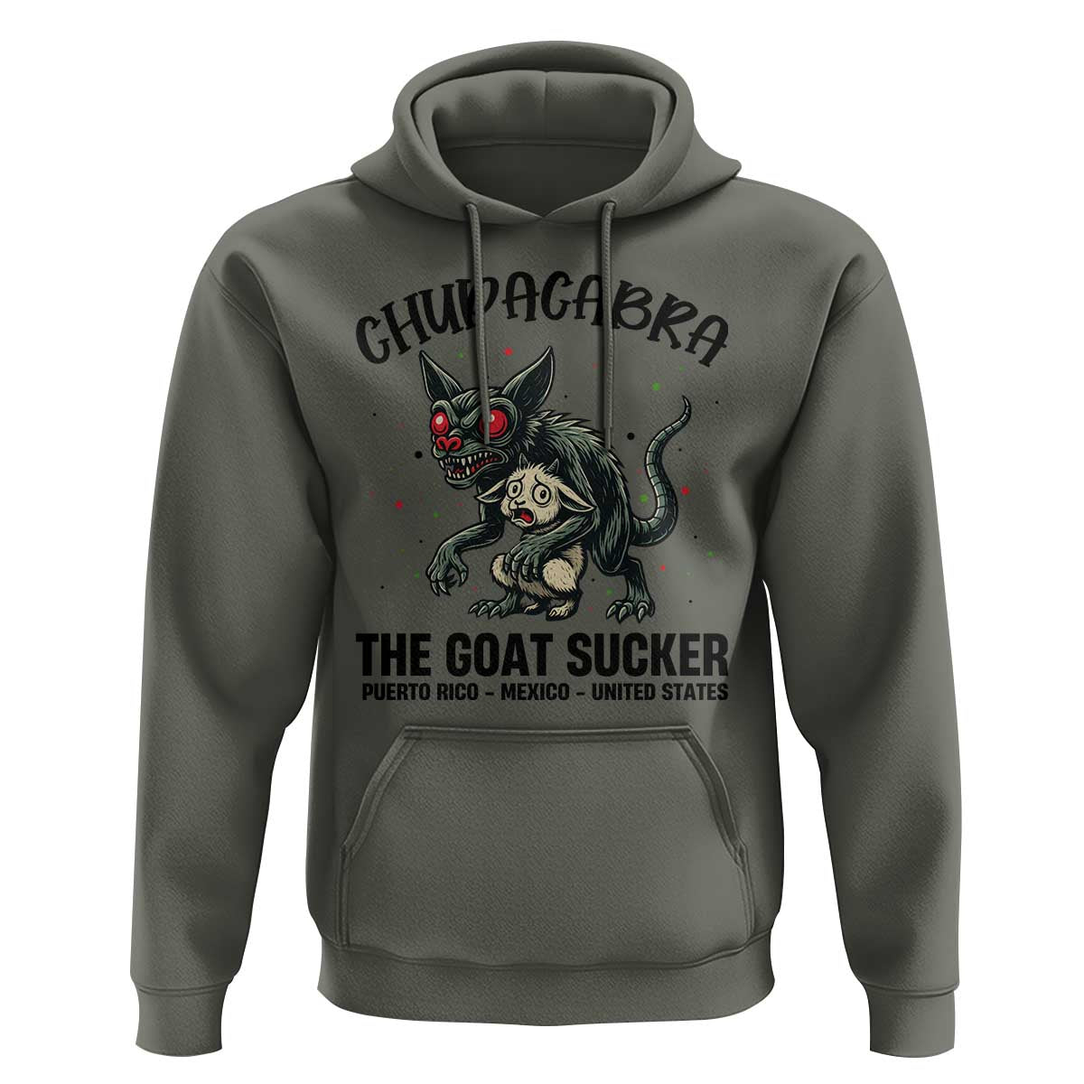 Chupacabra Hoodie The Goat Sucker Vintage Horror Cryptid Gift - Wonder Print Shop