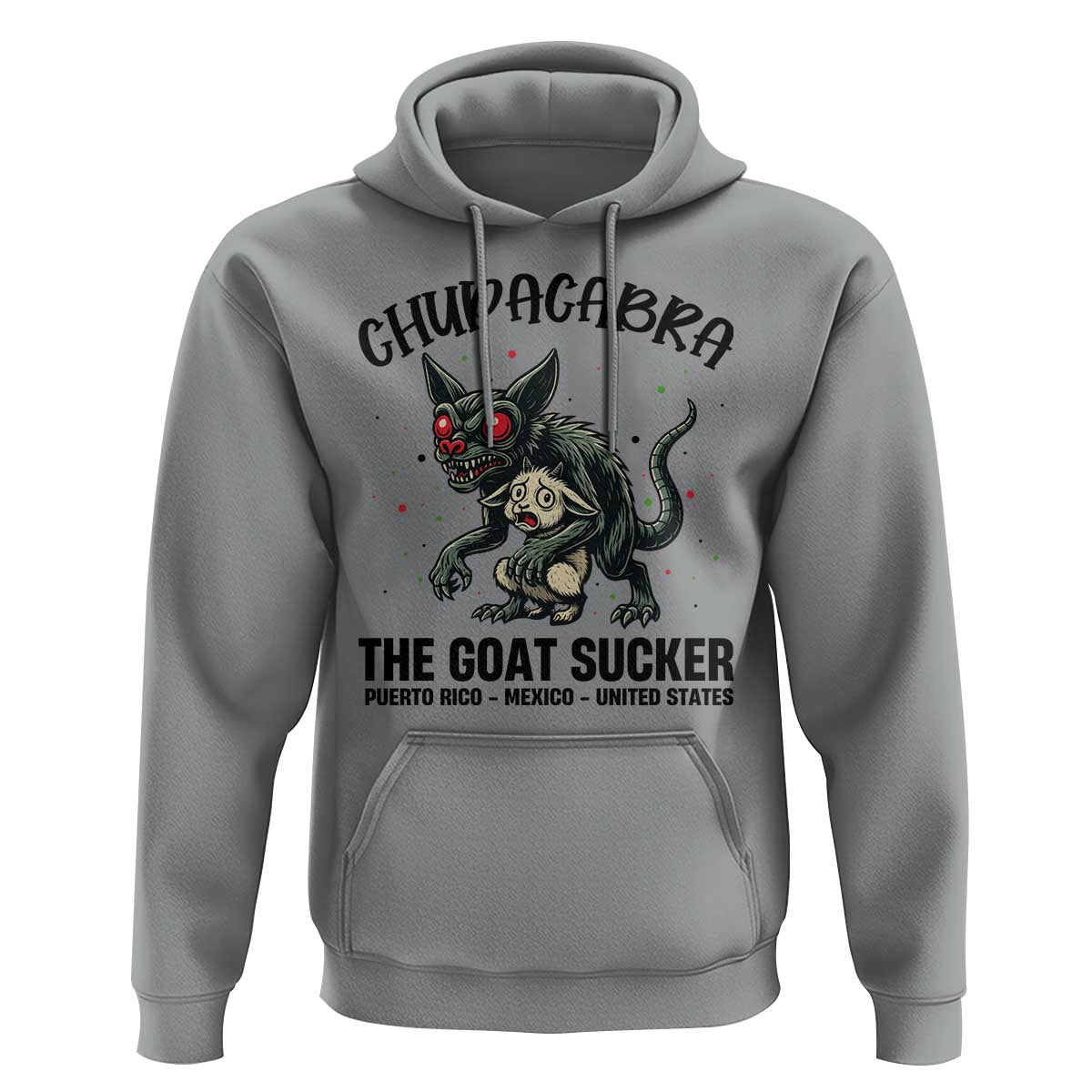 Chupacabra Hoodie The Goat Sucker Vintage Horror Cryptid Gift - Wonder Print Shop