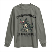 Chupacabra Long Sleeve Shirt The Goat Sucker Vintage Horror Cryptid Gift - Wonder Print Shop
