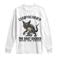 Chupacabra Long Sleeve Shirt The Goat Sucker Vintage Horror Cryptid Gift - Wonder Print Shop