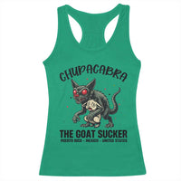 Chupacabra Racerback Tank Top The Goat Sucker Vintage Horror Cryptid Gift - Wonder Print Shop