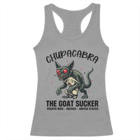 Chupacabra Racerback Tank Top The Goat Sucker Vintage Horror Cryptid Gift - Wonder Print Shop