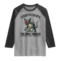 Chupacabra Raglan Shirt The Goat Sucker Vintage Horror Cryptid Gift - Wonder Print Shop