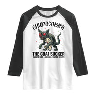 Chupacabra Raglan Shirt The Goat Sucker Vintage Horror Cryptid Gift - Wonder Print Shop