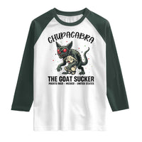Chupacabra Raglan Shirt The Goat Sucker Vintage Horror Cryptid Gift - Wonder Print Shop