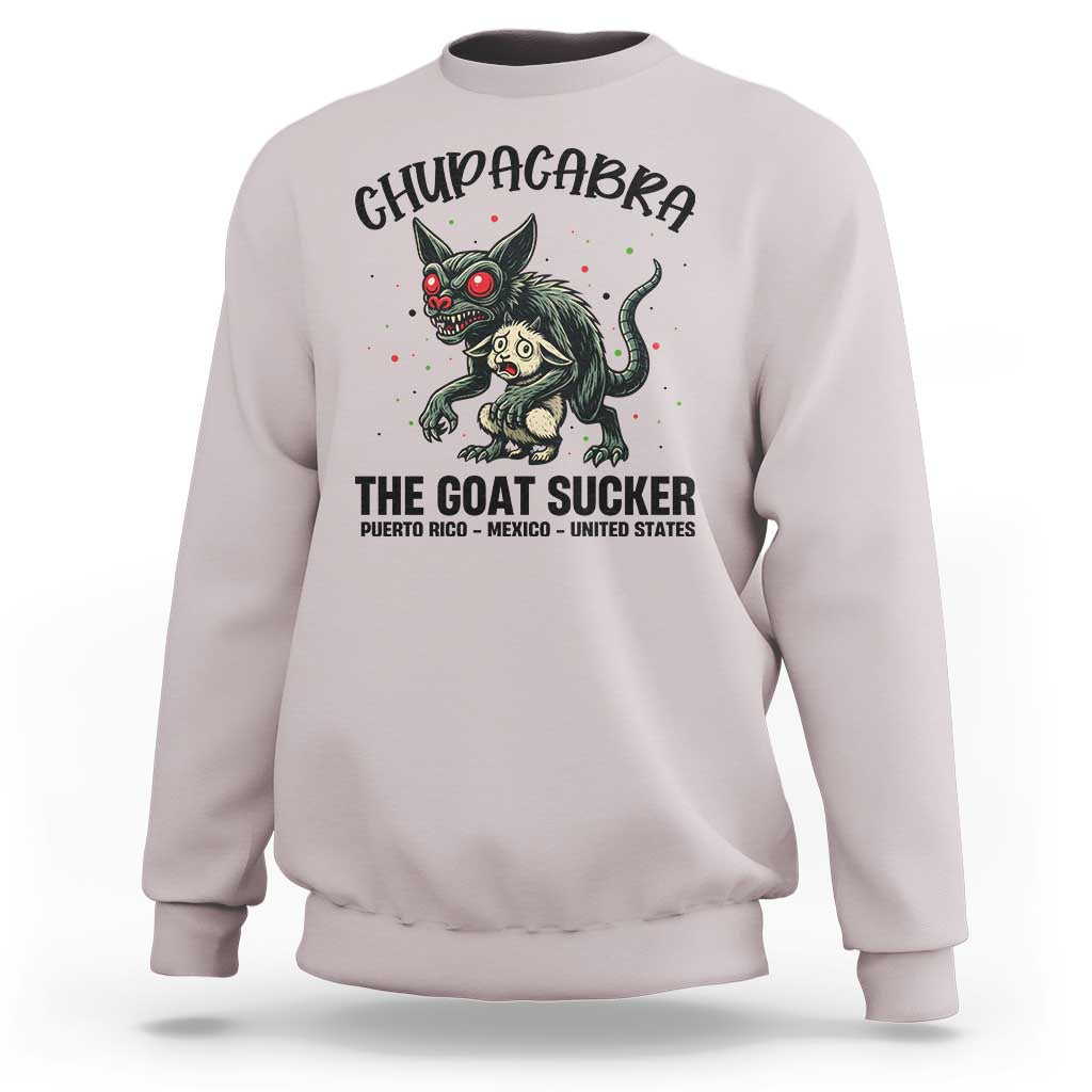 Chupacabra Sweatshirt The Goat Sucker Vintage Horror Cryptid Gift - Wonder Print Shop