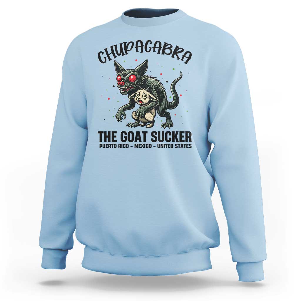 Chupacabra Sweatshirt The Goat Sucker Vintage Horror Cryptid Gift - Wonder Print Shop