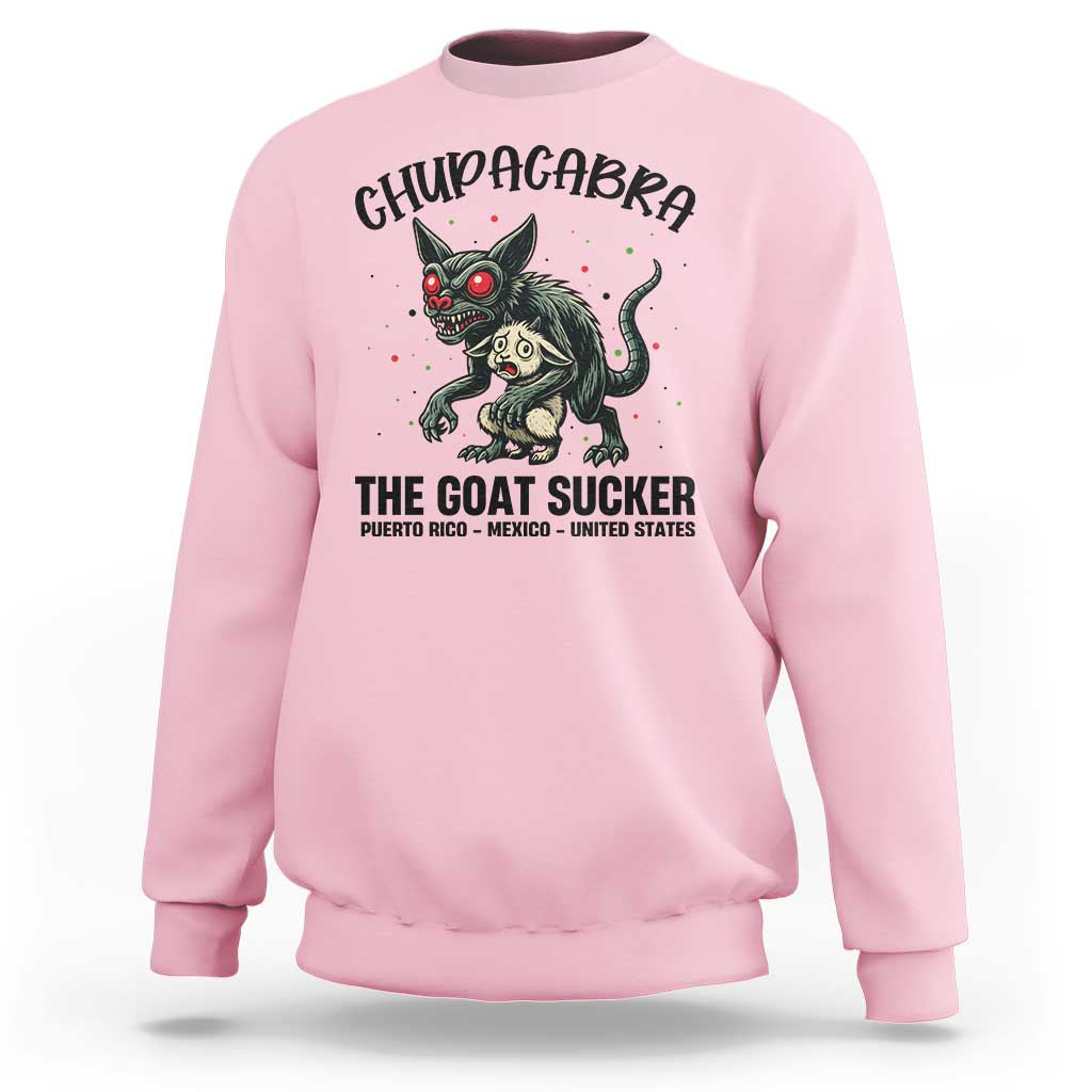 Chupacabra Sweatshirt The Goat Sucker Vintage Horror Cryptid Gift - Wonder Print Shop