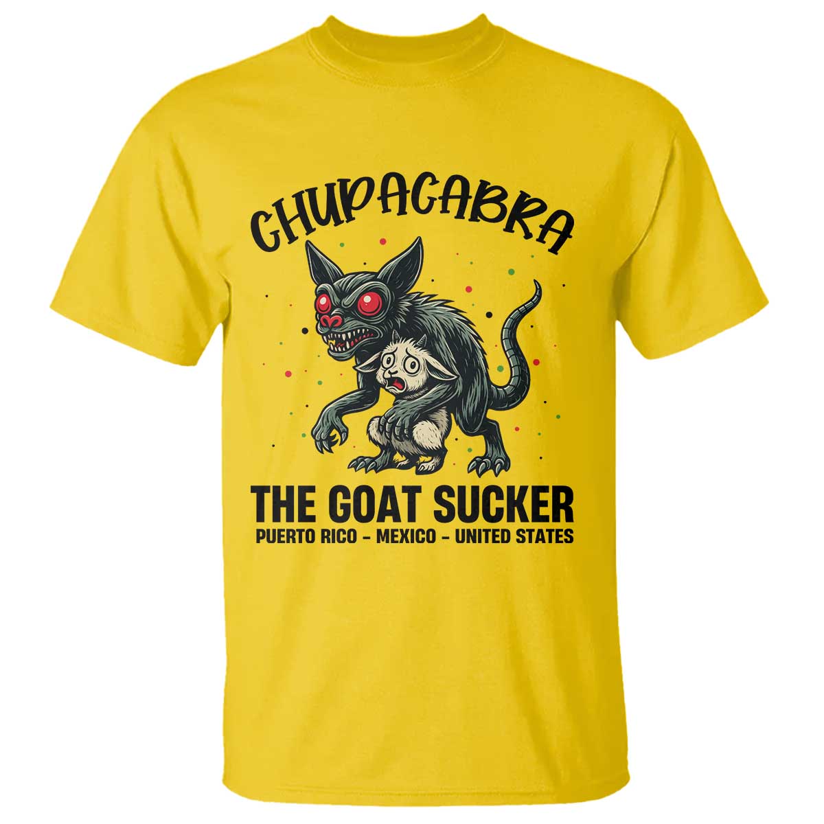 Chupacabra T Shirt The Goat Sucker Vintage Horror Cryptid Gift - Wonder Print Shop