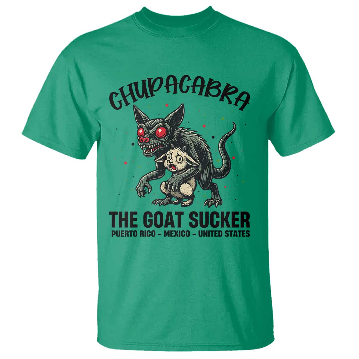 Chupacabra T Shirt The Goat Sucker Vintage Horror Cryptid Gift - Wonder Print Shop