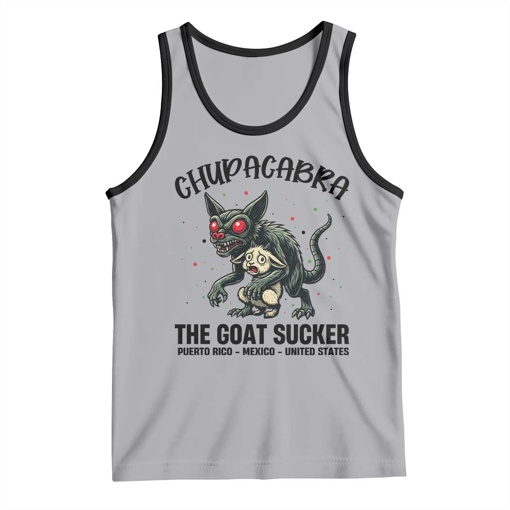 Chupacabra Tank Top The Goat Sucker Vintage Horror Cryptid Gift - Wonder Print Shop