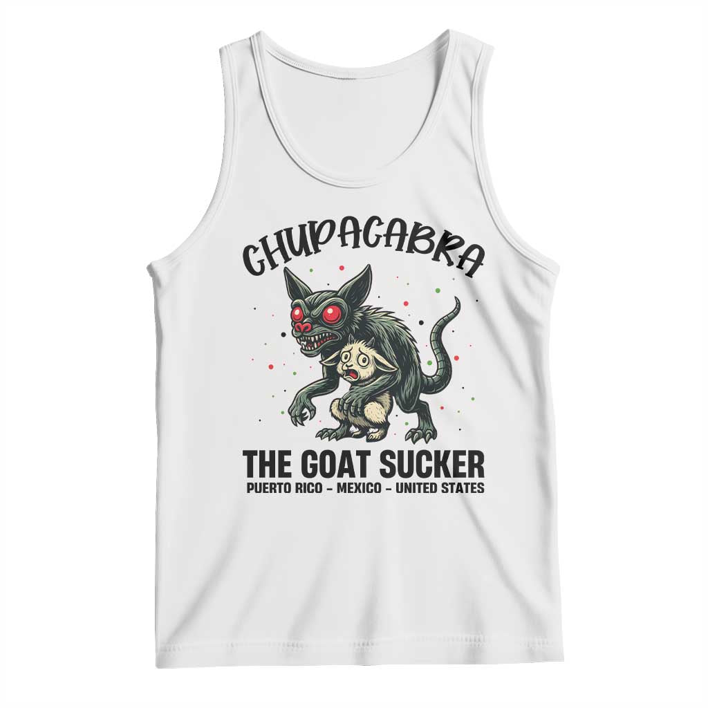 Chupacabra Tank Top The Goat Sucker Vintage Horror Cryptid Gift - Wonder Print Shop
