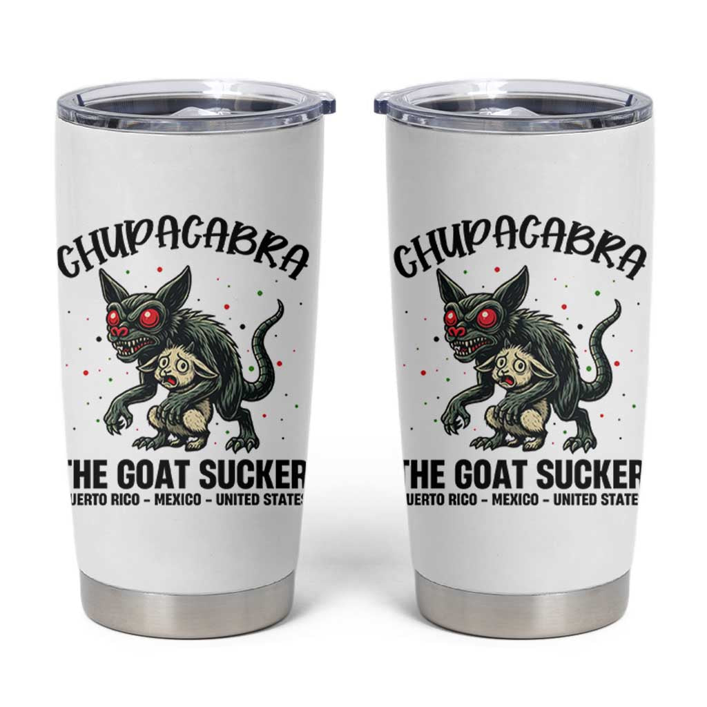 Chupacabra Tumbler Cup The Goat Sucker Vintage Horror Cryptid Gift