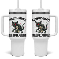 Chupacabra Tumbler With Handle The Goat Sucker Vintage Horror Cryptid Gift