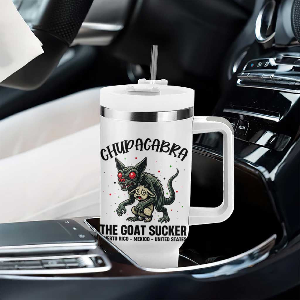 Chupacabra Tumbler With Handle The Goat Sucker Vintage Horror Cryptid Gift