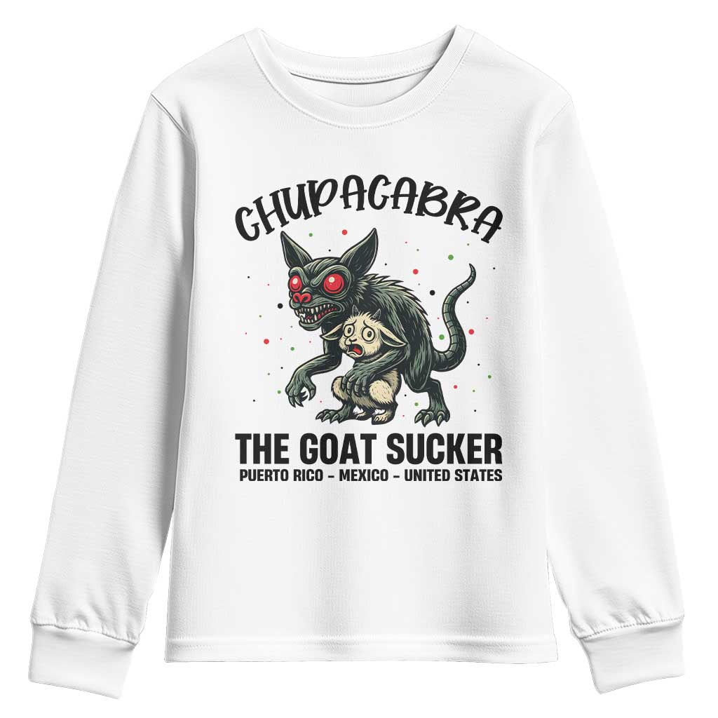 Chupacabra Youth Sweatshirt The Goat Sucker Vintage Horror Cryptid Gift - Wonder Print Shop