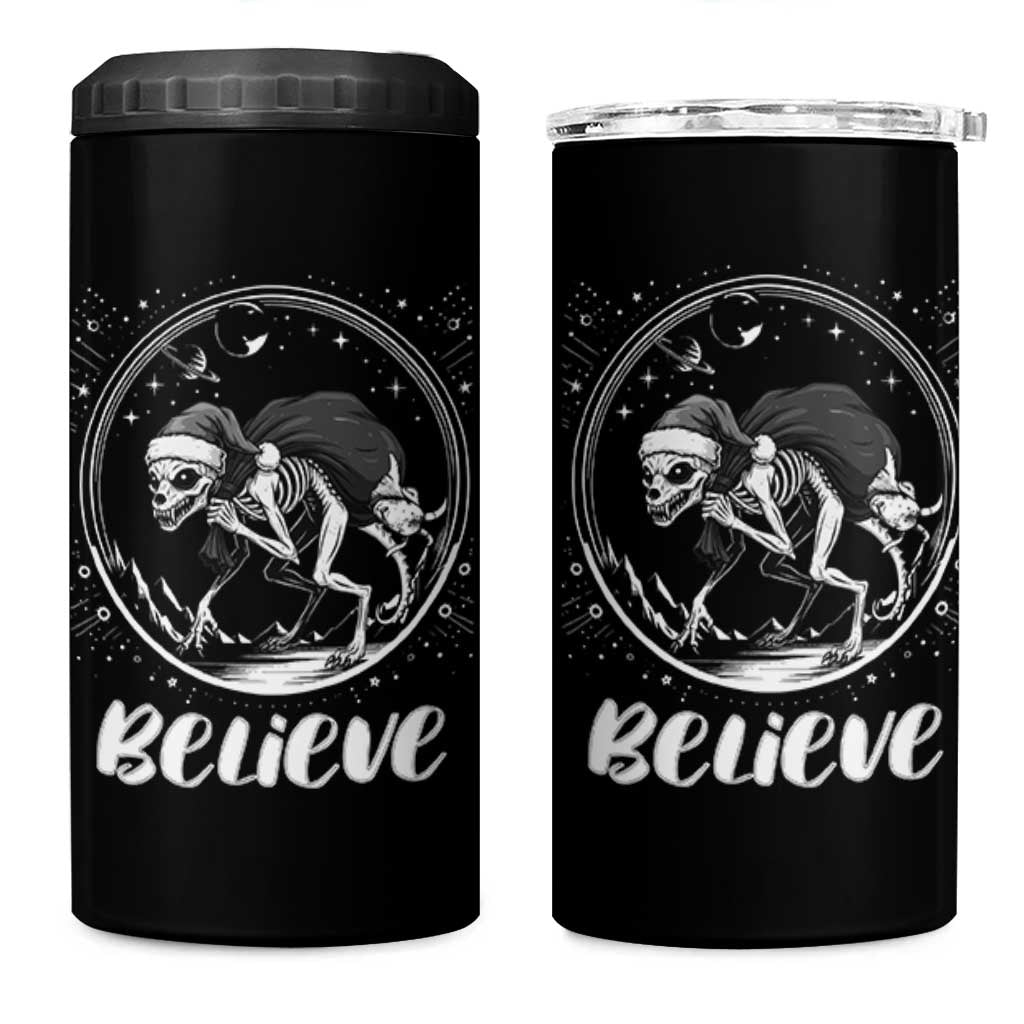 Chupacabra 4 in 1 Can Cooler Tumbler Funny Believe Christmas Cryptid Gift