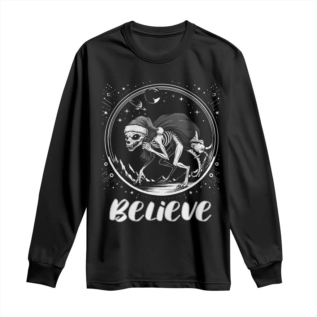 Chupacabra Long Sleeve Shirt Funny Believe Christmas Cryptid Gift - Wonder Print Shop