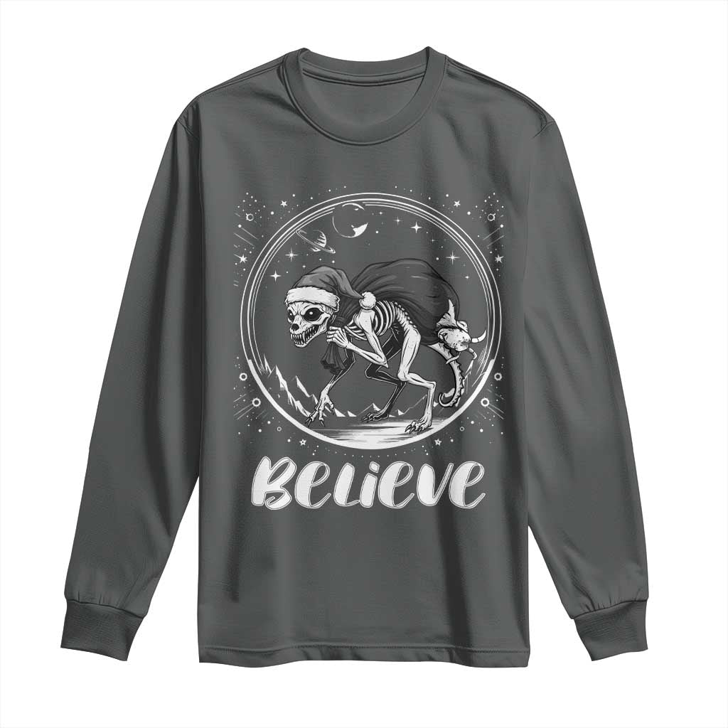 Chupacabra Long Sleeve Shirt Funny Believe Christmas Cryptid Gift - Wonder Print Shop