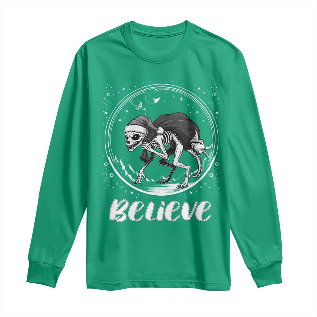 Chupacabra Long Sleeve Shirt Funny Believe Christmas Cryptid Gift - Wonder Print Shop