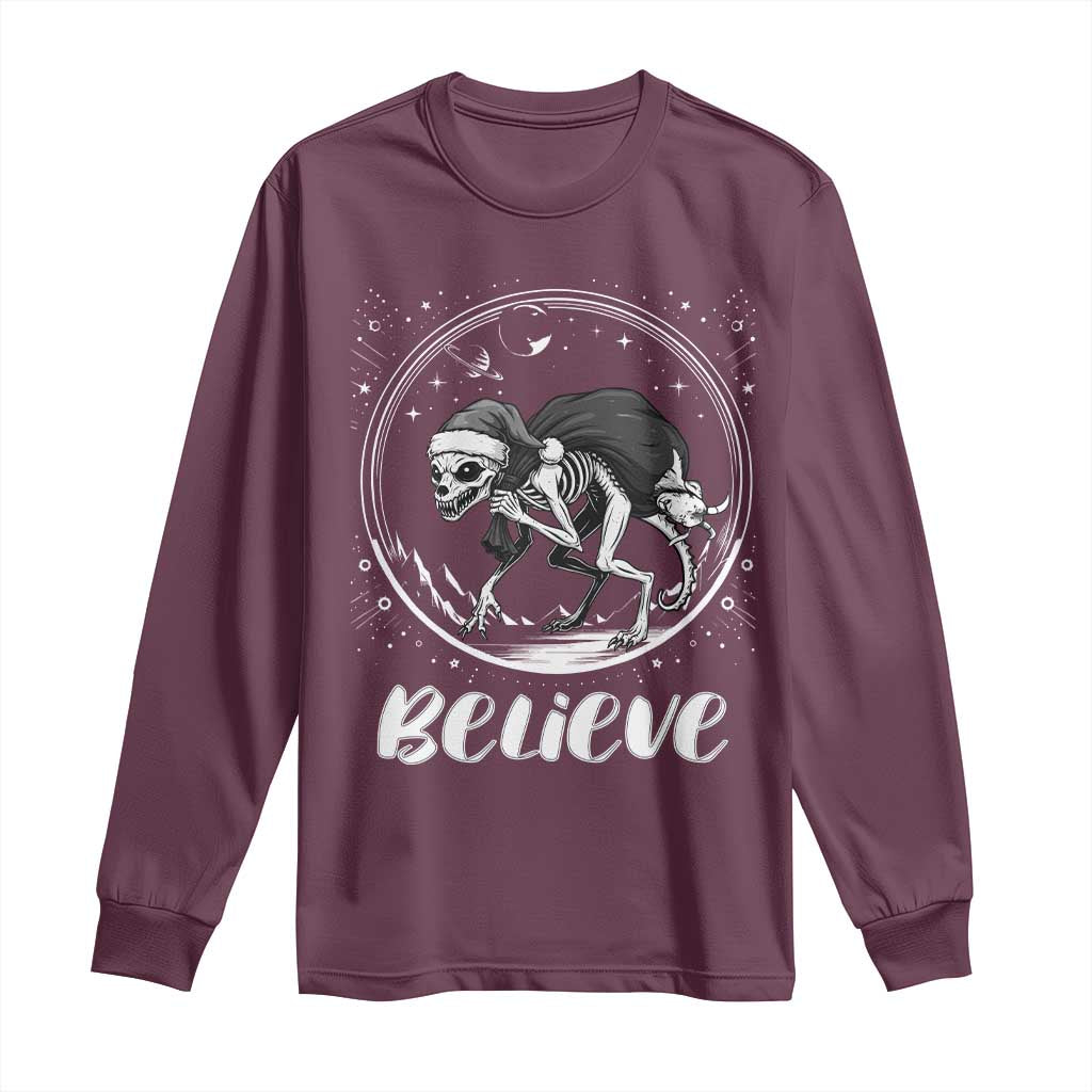 Chupacabra Long Sleeve Shirt Funny Believe Christmas Cryptid Gift - Wonder Print Shop