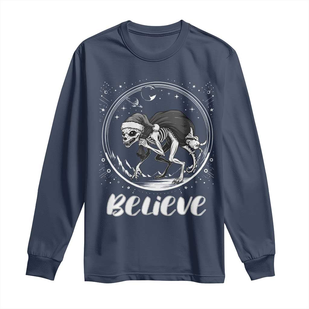 Chupacabra Long Sleeve Shirt Funny Believe Christmas Cryptid Gift - Wonder Print Shop