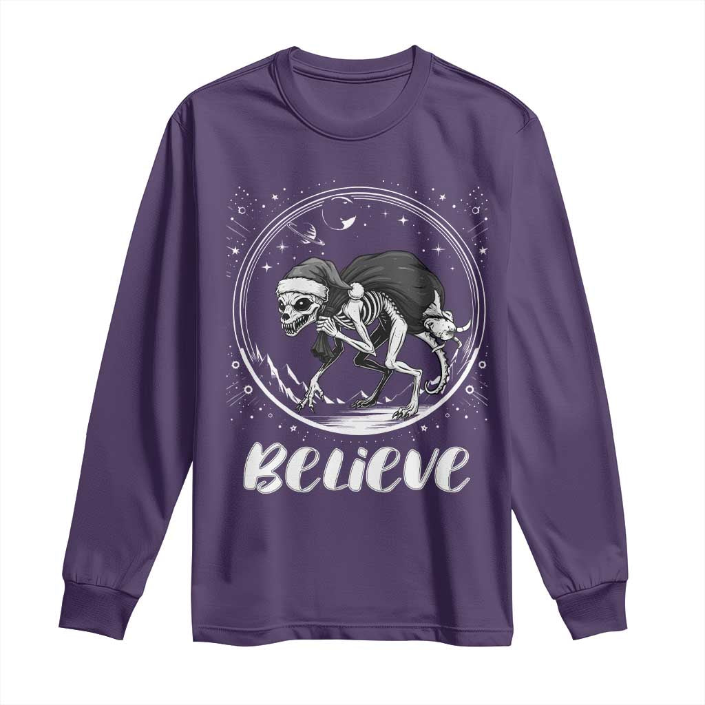 Chupacabra Long Sleeve Shirt Funny Believe Christmas Cryptid Gift - Wonder Print Shop